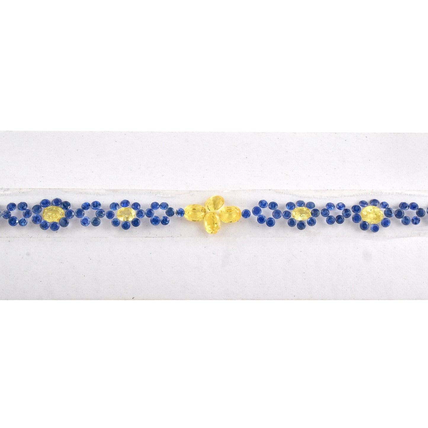 Fine Quality 100% Natural Blue and Yellow Sapphire Gemstones 7.94 cts, 5.86 cts in Round, Oval Shape for Bracelet Making of Silver & Gold