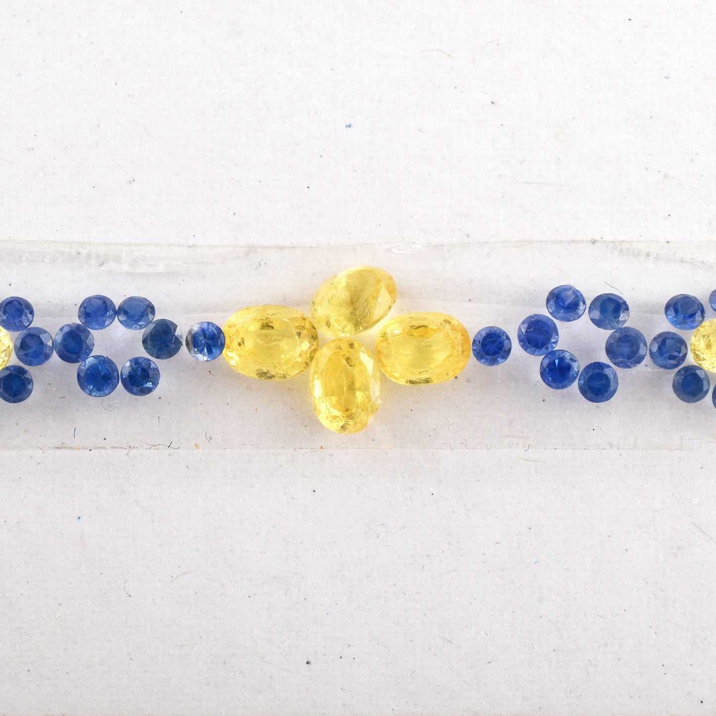 Fine Quality 100% Natural Blue and Yellow Sapphire Gemstones 7.94 cts, 5.86 cts in Round, Oval Shape for Bracelet Making of Silver & Gold