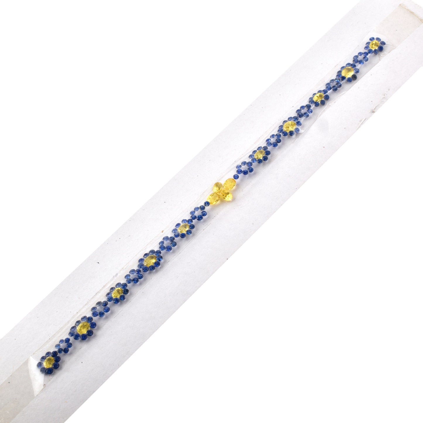Fine Quality 100% Natural Blue and Yellow Sapphire Gemstones 7.94 cts, 5.86 cts in Round, Oval Shape for Bracelet Making of Silver & Gold