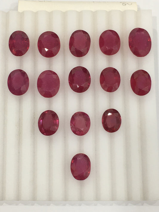 5-10 Carat Ring Size Natural Ruby Mozambique Heat & Treated Oval Shape Reddish Pink Color Fine Quality Gemstone for Rings- July Birthstone