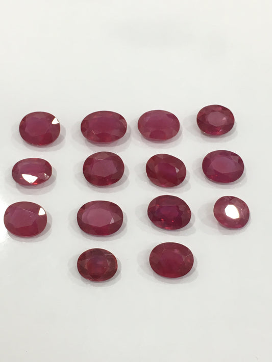 Natural Mozambique Ruby Loose Gemstone in Oval Cut 4-8 CT July Birthstone with Reddish Pink Color Heat-Treated