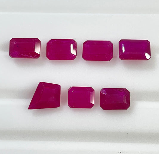 Fine Quality Natural Ruby Mozambique Heated 5x7mm Mix Shape Reddish Pink Color Loose Gemstone for Jewelry Making at Best Price