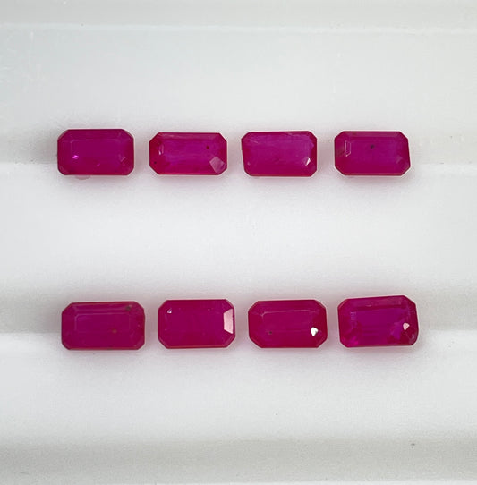 Fine Quality Natural Ruby Mozambique Heated 3x5mm Octagon Cut Reddish Pink Color Loose Gemstone for Jewelry Making at Best Price