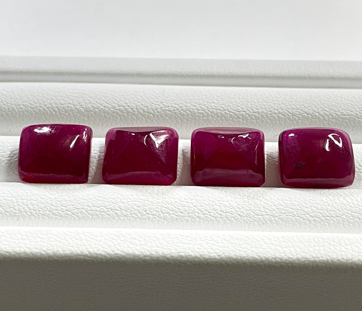 High-Quality Natural African Ruby Heat-Treated Reddish Pink Color 9x11mm Cushion Cut Loose Cabochon for Making Jewellery