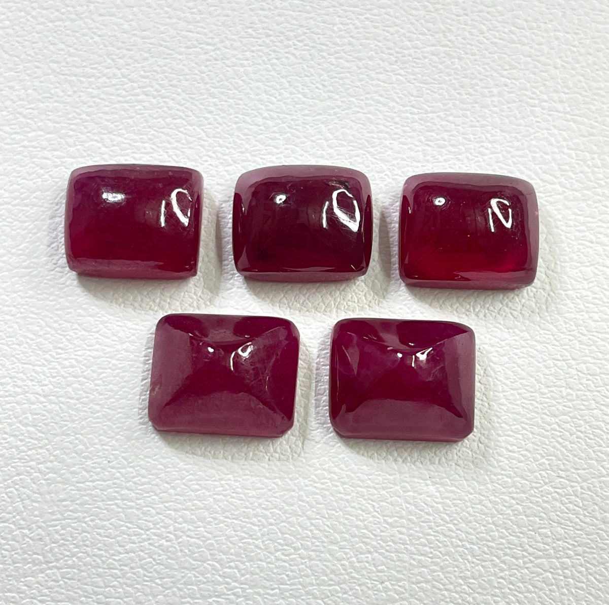 High-Quality Natural African Ruby Heat-Treated Reddish Pink Color 9x11mm Cushion Cut Loose Cabochon for Making Jewellery