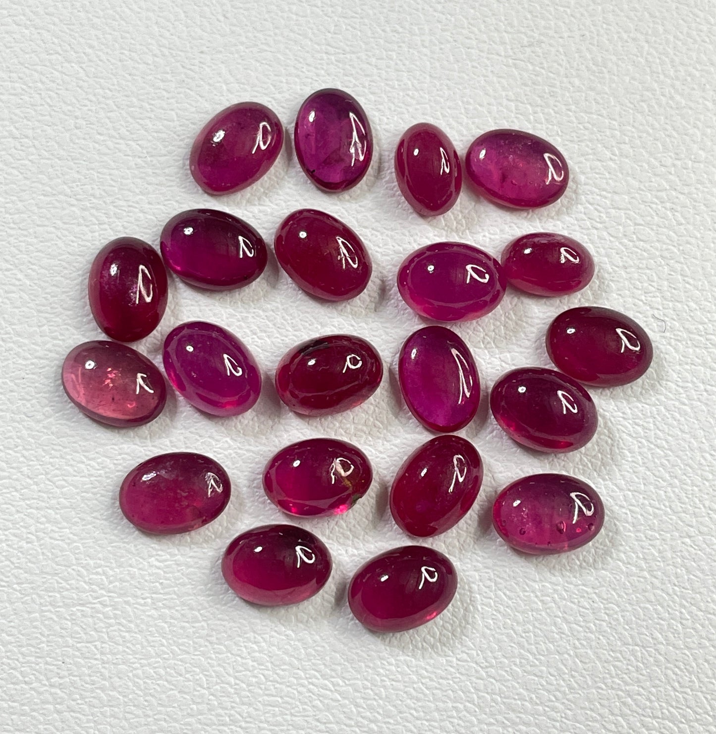 Fine Quality Natural Ruby African Heat-Treated Cabochon Calibrated Size Oval Shape Reddish Pink Color Loose Gemstone for Jewelry Making