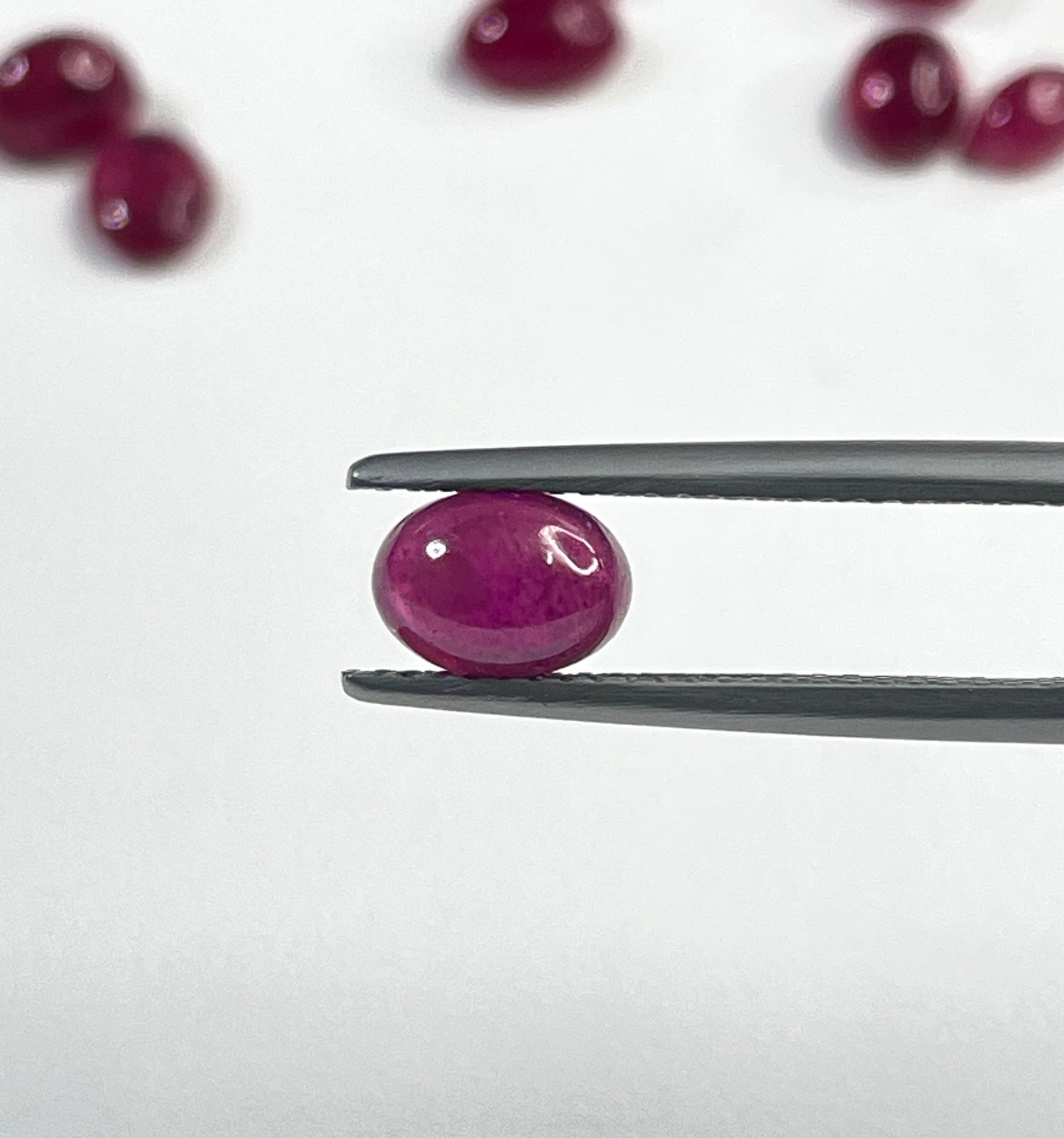 Fine Quality Natural Ruby African Heat-Treated Cabochon Calibrated Size Oval Shape Reddish Pink Color Loose Gemstone for Jewelry Making