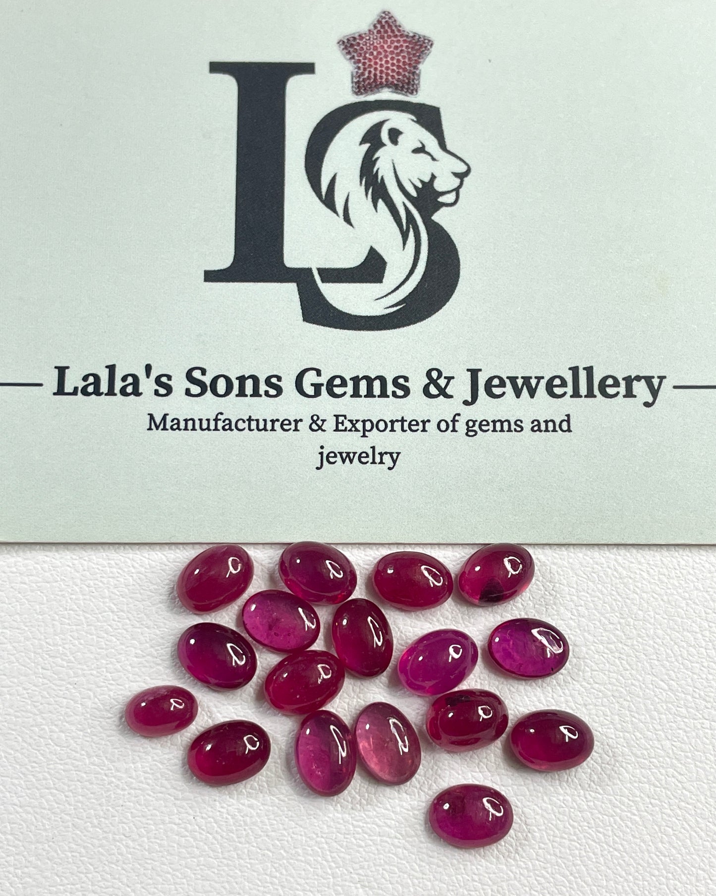 Fine Quality Natural Ruby African Heat-Treated Cabochon Calibrated Size Oval Shape Reddish Pink Color Loose Gemstone for Jewelry Making