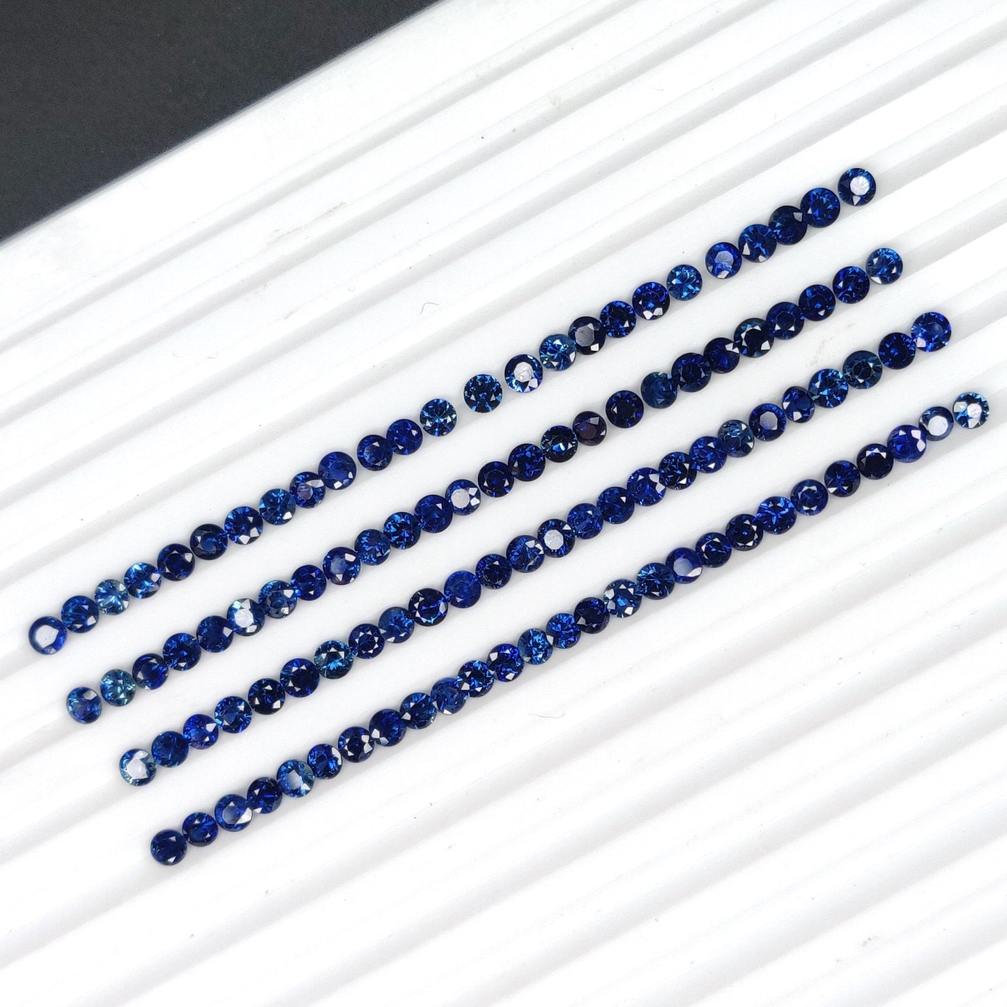 3 MM Fine Quality 100% Natural Blue Sapphire Round Cut Loose Gemstones Faceted Blue Color Stones for jewelry making