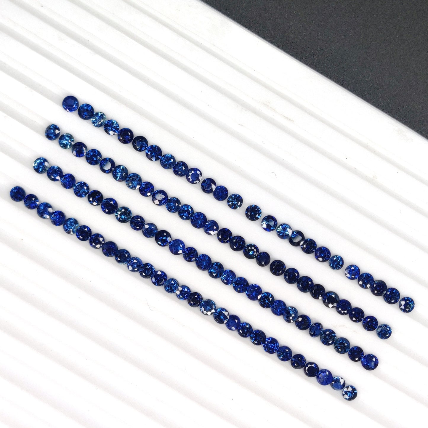 3 MM Fine Quality 100% Natural Blue Sapphire Round Cut Loose Gemstones Faceted Blue Color Stones for jewelry making