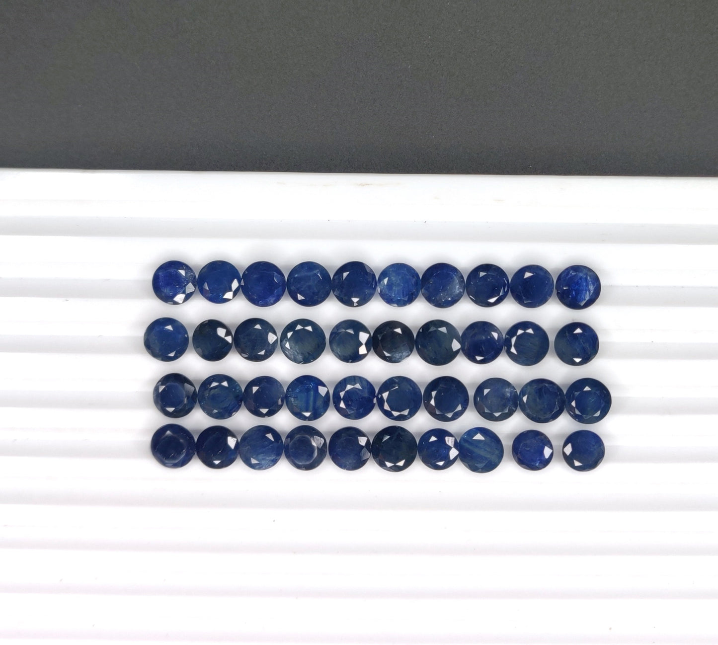 100% Natural Blue Sapphire Round 7mm Cut Gemstone Calibrated Fine Quality Loose Stones for Jewellery Making