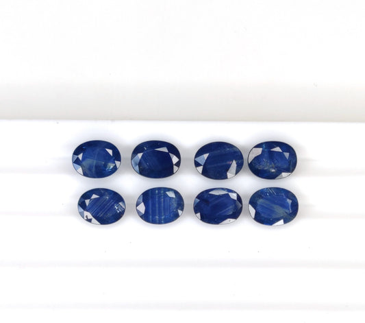 Fine Quality Blue Sapphire Heat Gemstone 7x9mm Oval Shape Blue Color Faceted 2.20 Carat September Birthstone for Jewelry Making