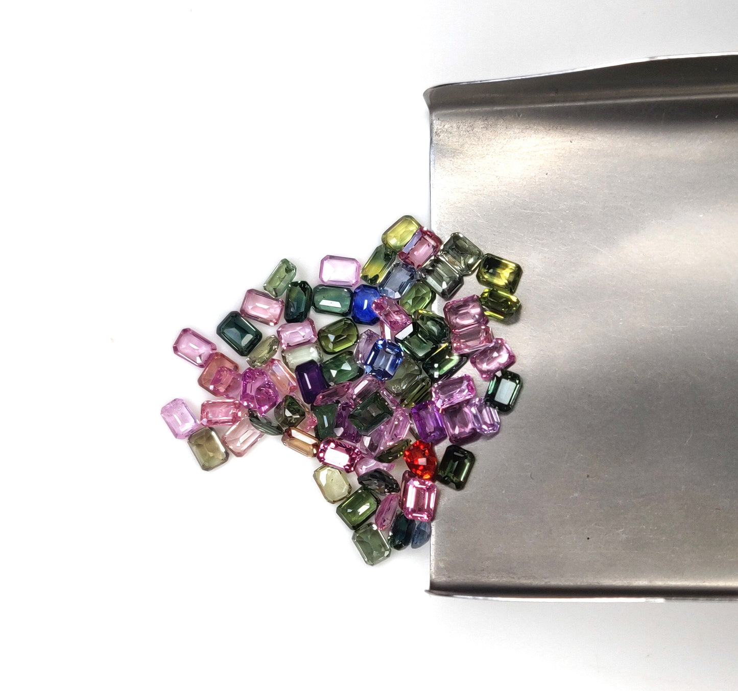 Natural Multi-Colour Sapphire Octagon Cut 4x3 mm Faceted Loose Gemstone for Jewelry Making at Best Price