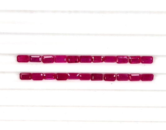3x5 mm Top Most Quality Natural Ruby Mozambique Heat Octagon Cut Loose Gemstones for Jewelry Making at Best Price