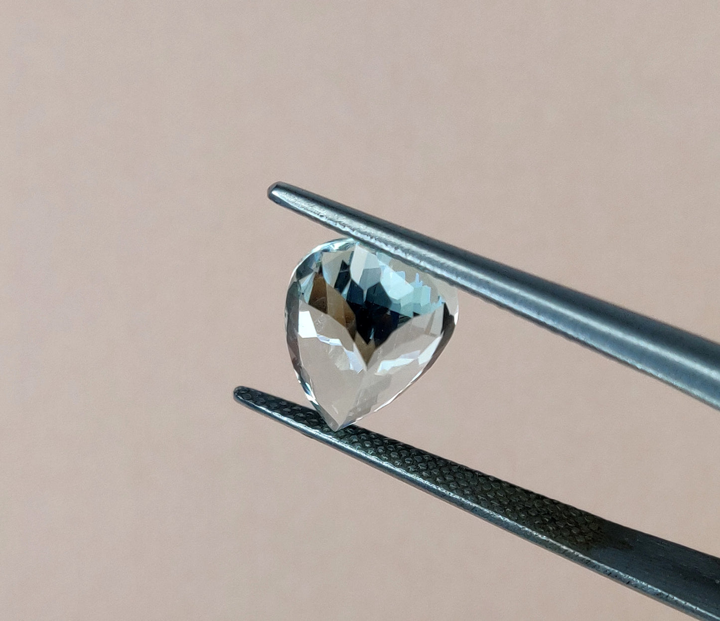 Natural Aquamarine Loupe Clean 9x13mm Faceted Pear Shape Fine Quality Aqua Blue Gemstone, 3.20cts. March Birthstone for Making Jewelry