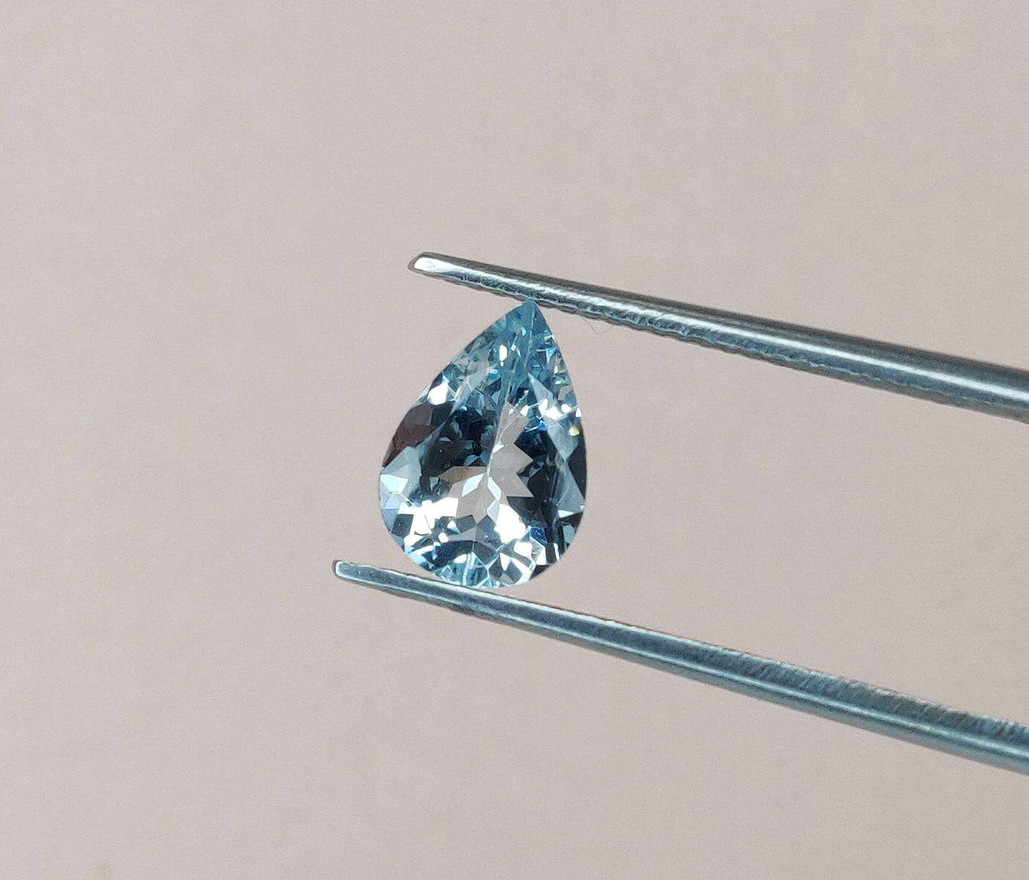 Excellent Cut Natural Aquamarine Loose Gemstone 7x9 mm Pear Shape Weight 9.10 Carat 6 Pcs Lot March Birthstone for Jewelry Making