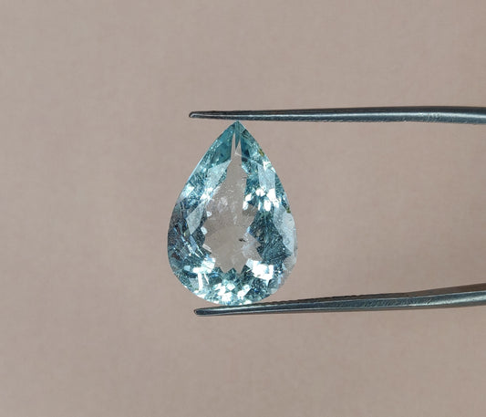 Fine Quality Genuine Aqua Marine 13x18mm Pear Shape Gemstone 9.10 Carats Loose Gemstone for Making Ring Pendant &amp; Jewellery