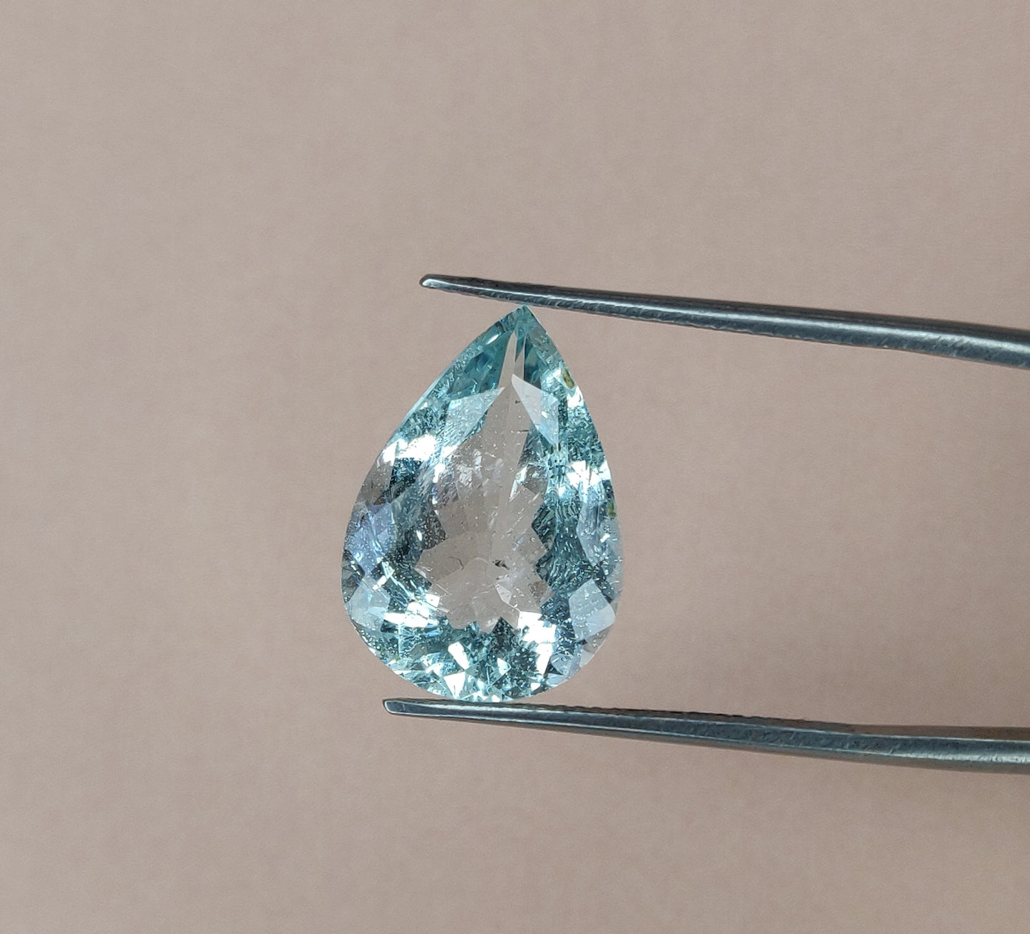 Fine Quality Genuine Aqua Marine 13x18mm Pear Shape Gemstone 9.10 Carats Loose Gemstone for Making Ring Pendant &amp; Jewellery