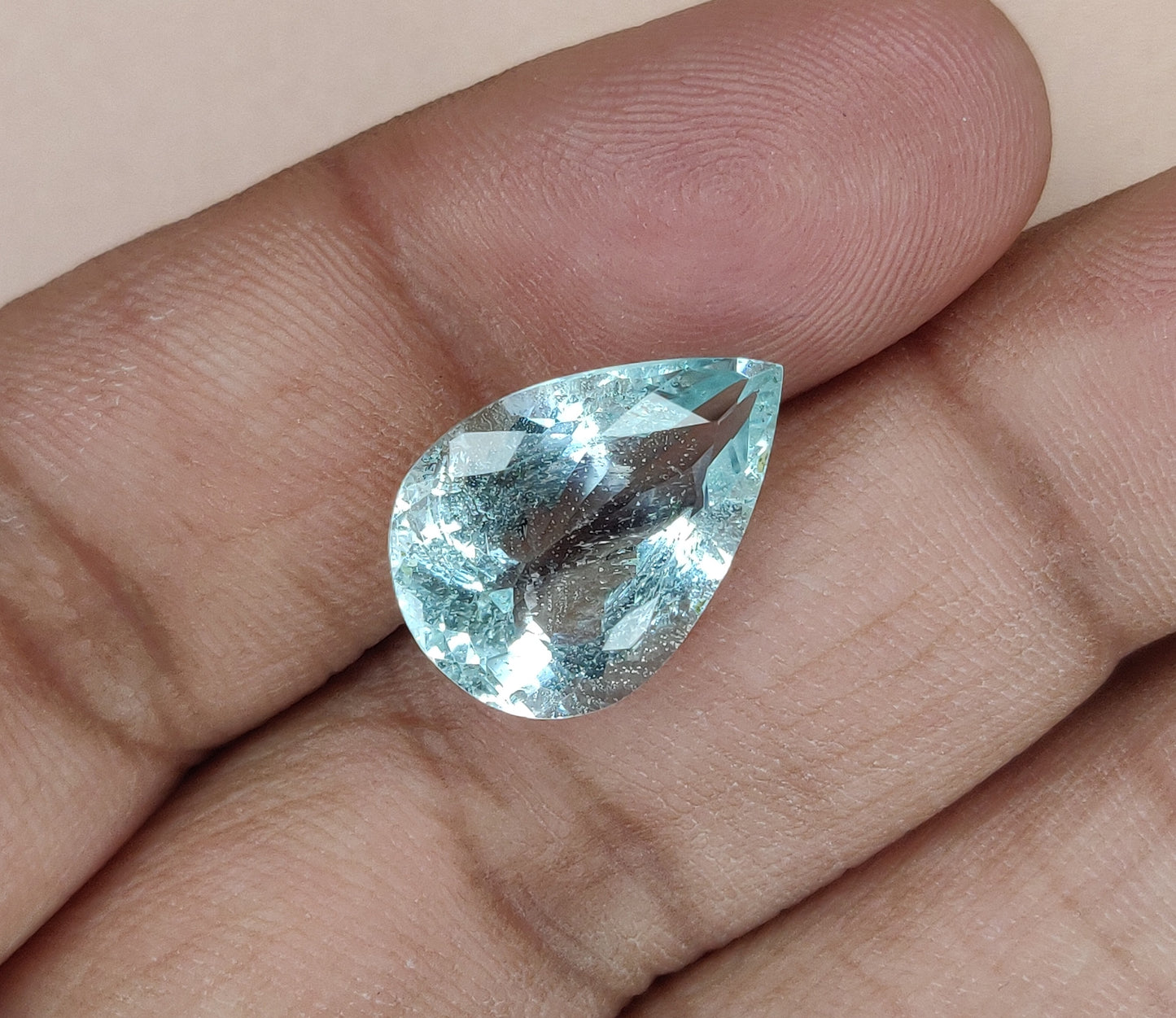 Fine Quality Genuine Aqua Marine 13x18mm Pear Shape Gemstone 9.10 Carats Loose Gemstone for Making Ring Pendant &amp; Jewellery