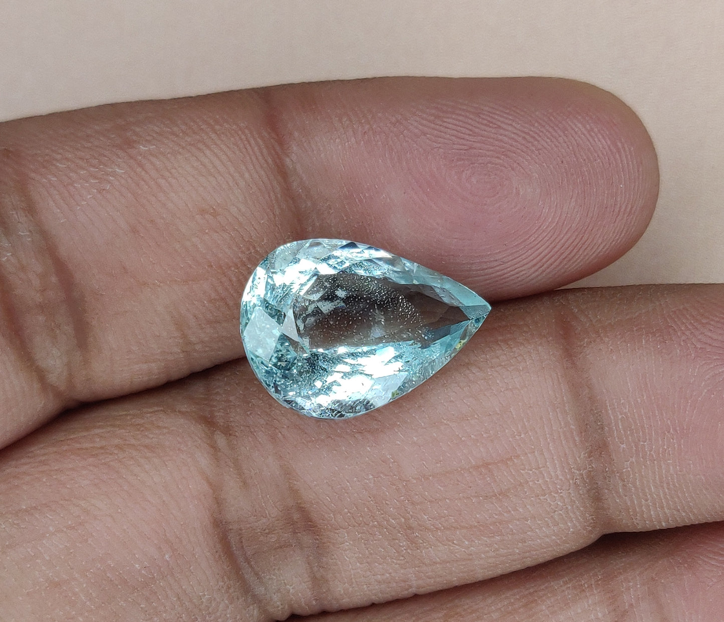 Fine Quality Genuine Aqua Marine 13x18mm Pear Shape Gemstone 9.10 Carats Loose Gemstone for Making Ring Pendant &amp; Jewellery