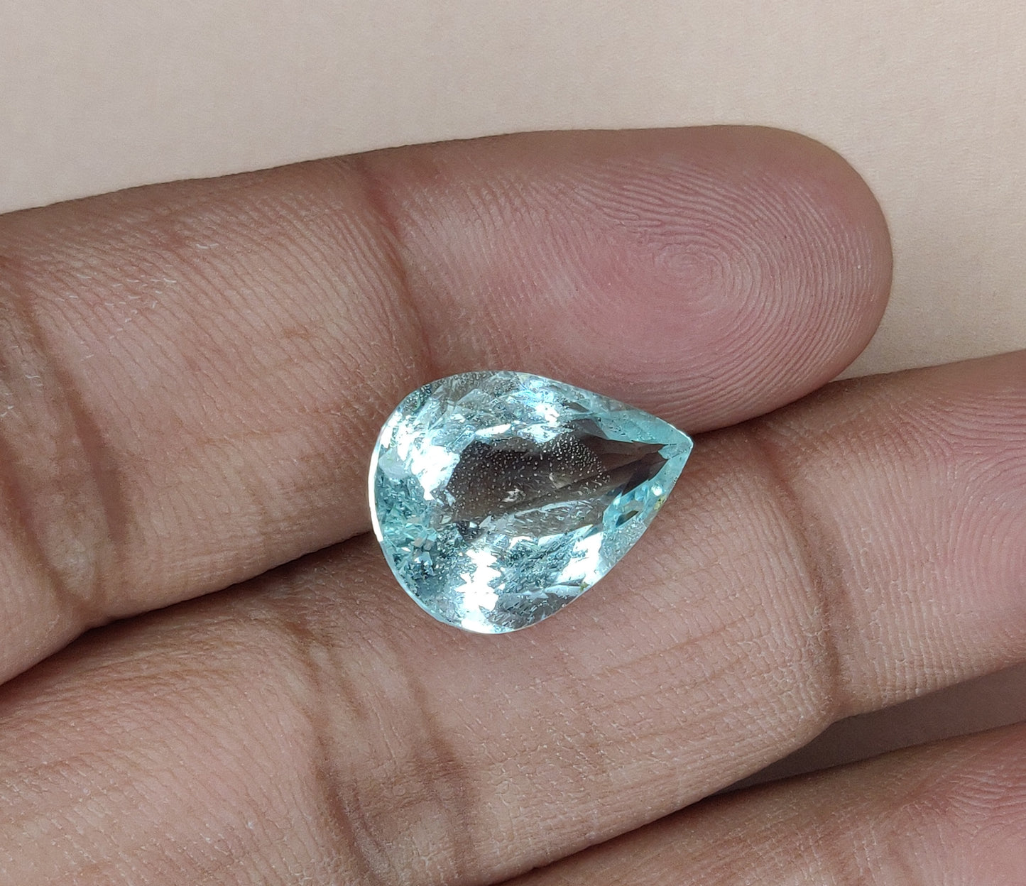 Fine Quality Genuine Aqua Marine 13x18mm Pear Shape Gemstone 9.10 Carats Loose Gemstone for Making Ring Pendant &amp; Jewellery