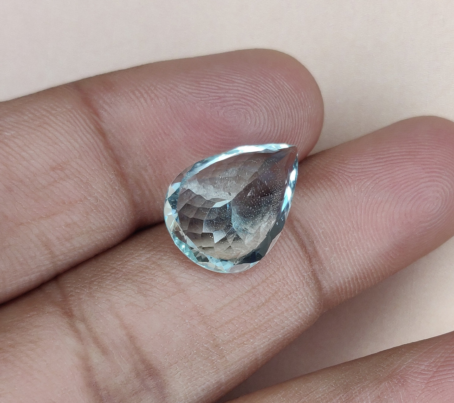 Fine Quality Genuine Aqua Marine 13x18mm Pear Shape Gemstone 9.10 Carats Loose Gemstone for Making Ring Pendant &amp; Jewellery