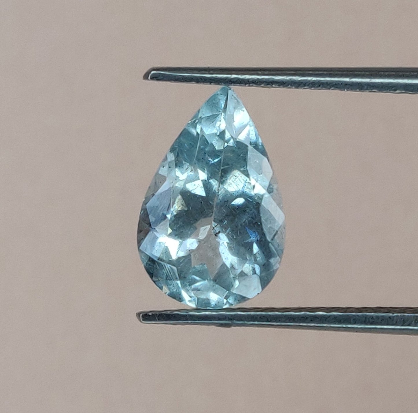 100% Natural Aquamarine Pear Shape 8x12mm Sky Blue Color Faceted 10.65 Carats 4-Piece Fine Quality Loose Gemstones for Jewelry Making