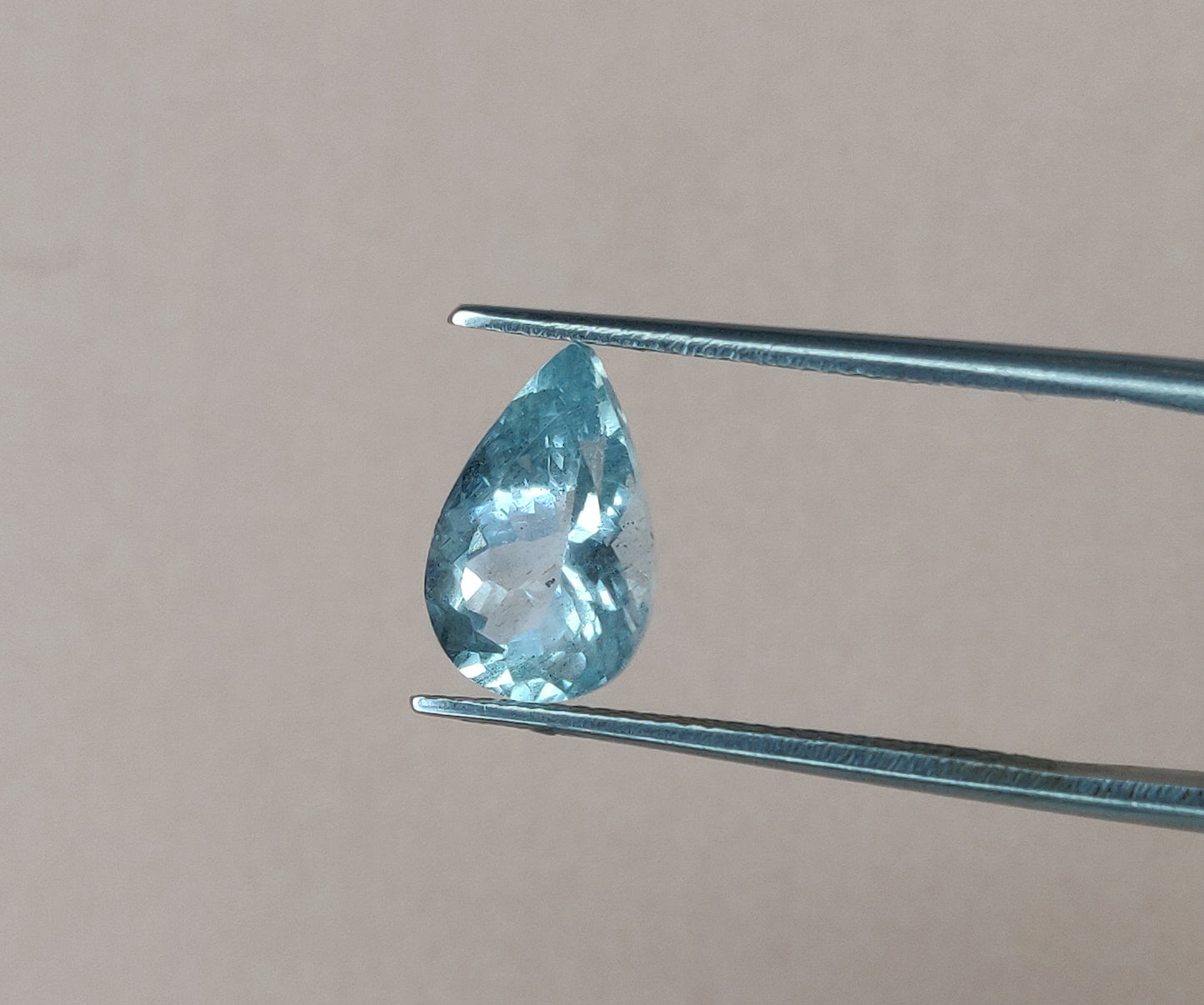 100% Natural Aquamarine Pear Shape 8x12mm Sky Blue Color Faceted 10.65 Carats 4-Piece Fine Quality Loose Gemstones for Jewelry Making