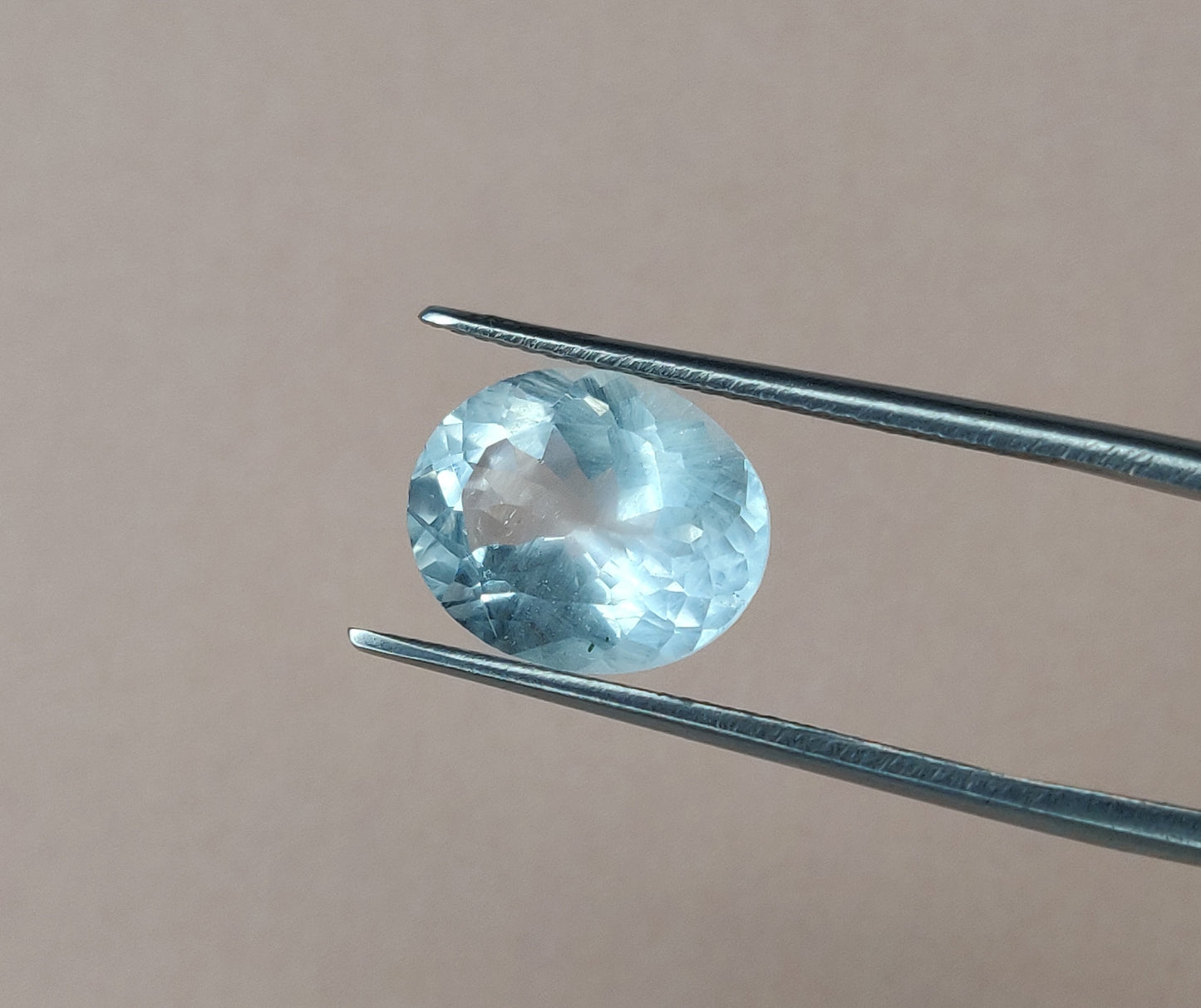Faceted Cut 100% Natural Aquamarine Oval Shape 10x12mm Sky Blue Color 19.70 Carats 5-Piece Fine Quality Loose Gemstones for Jewelry Making