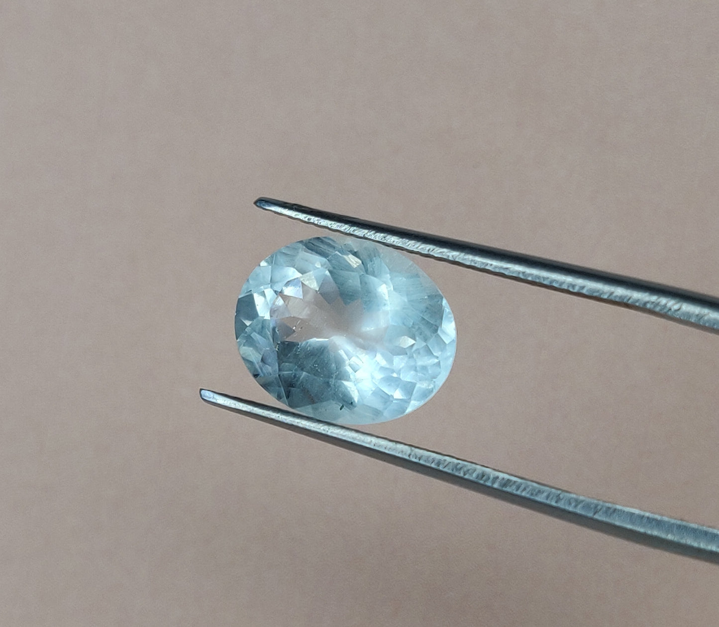 Faceted Cut 100% Natural Aquamarine Oval Shape 10x12mm Sky Blue Color 19.70 Carats 5-Piece Fine Quality Loose Gemstones for Jewelry Making