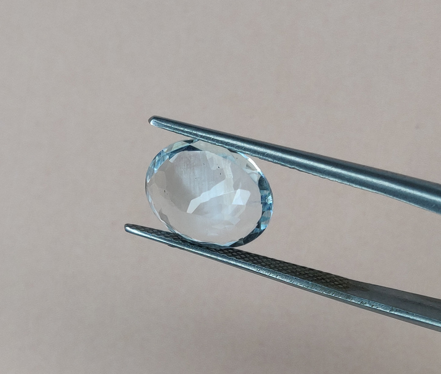 Faceted Cut 100% Natural Aquamarine Oval Shape 10x12mm Sky Blue Color 19.70 Carats 5-Piece Fine Quality Loose Gemstones for Jewelry Making