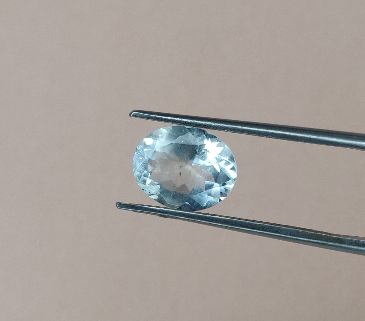 Excellent Cut Fine Quality Natural Aquamarine (3 Pcs Lot) 7.10 Carats Oval Shape 8x10mm Sky Blue Color Faceted Loose Gemstones for Jewelry Making