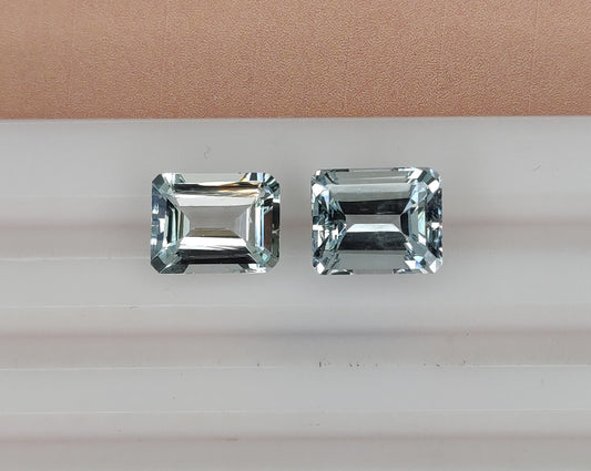 Excellent Cut Fine Quality Aquamarine 8.65cts. Octagon Shape 9x11mm Sky Blue Color Faceted Loose Gemstones for Jewelry Making