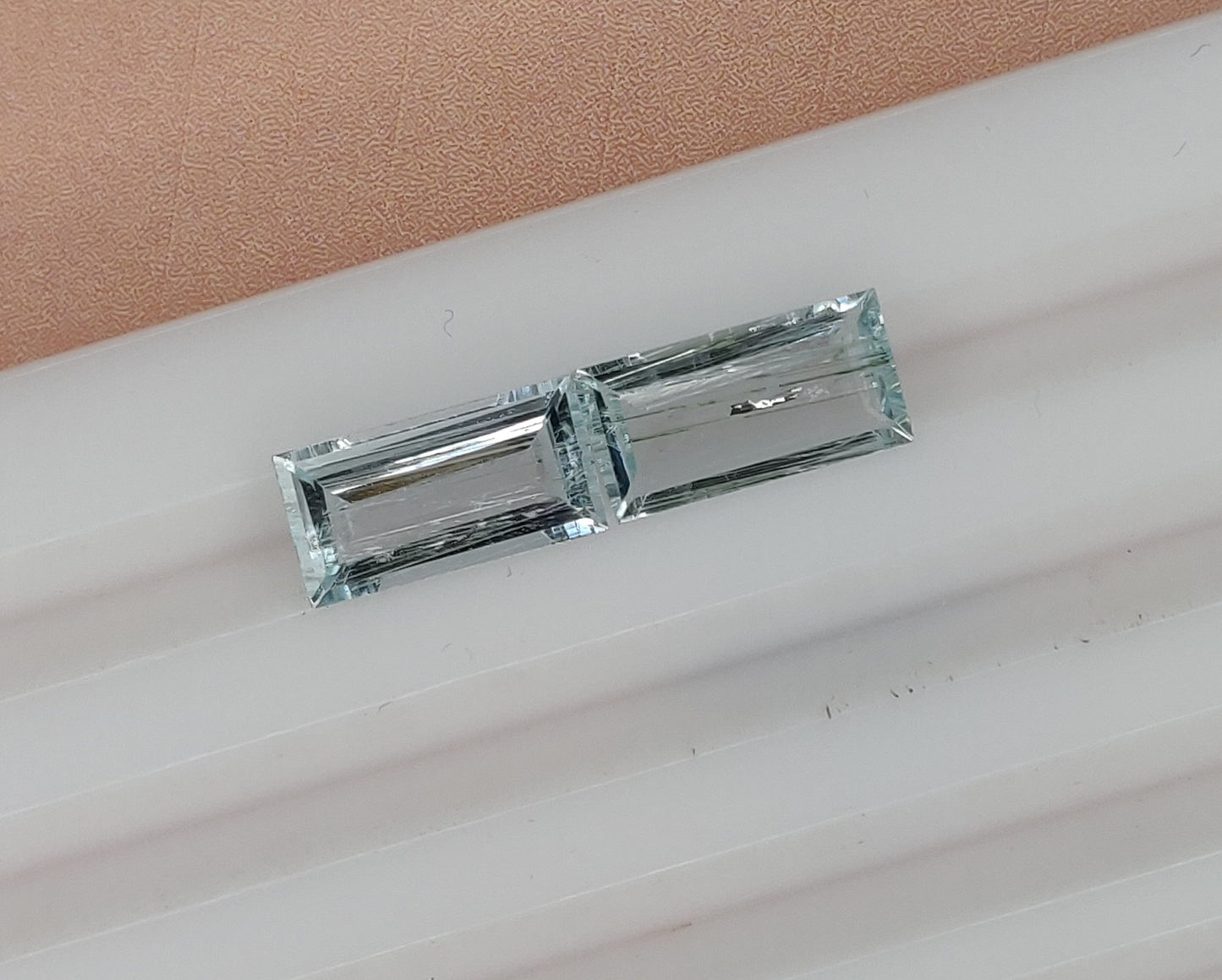 Natural Aquamarine Octagon Shape 4.05cts. Faceted Cut Gemstone March Birthstone AAA Quality Loose Gemstones 6x12mm Jewelry Making Stone