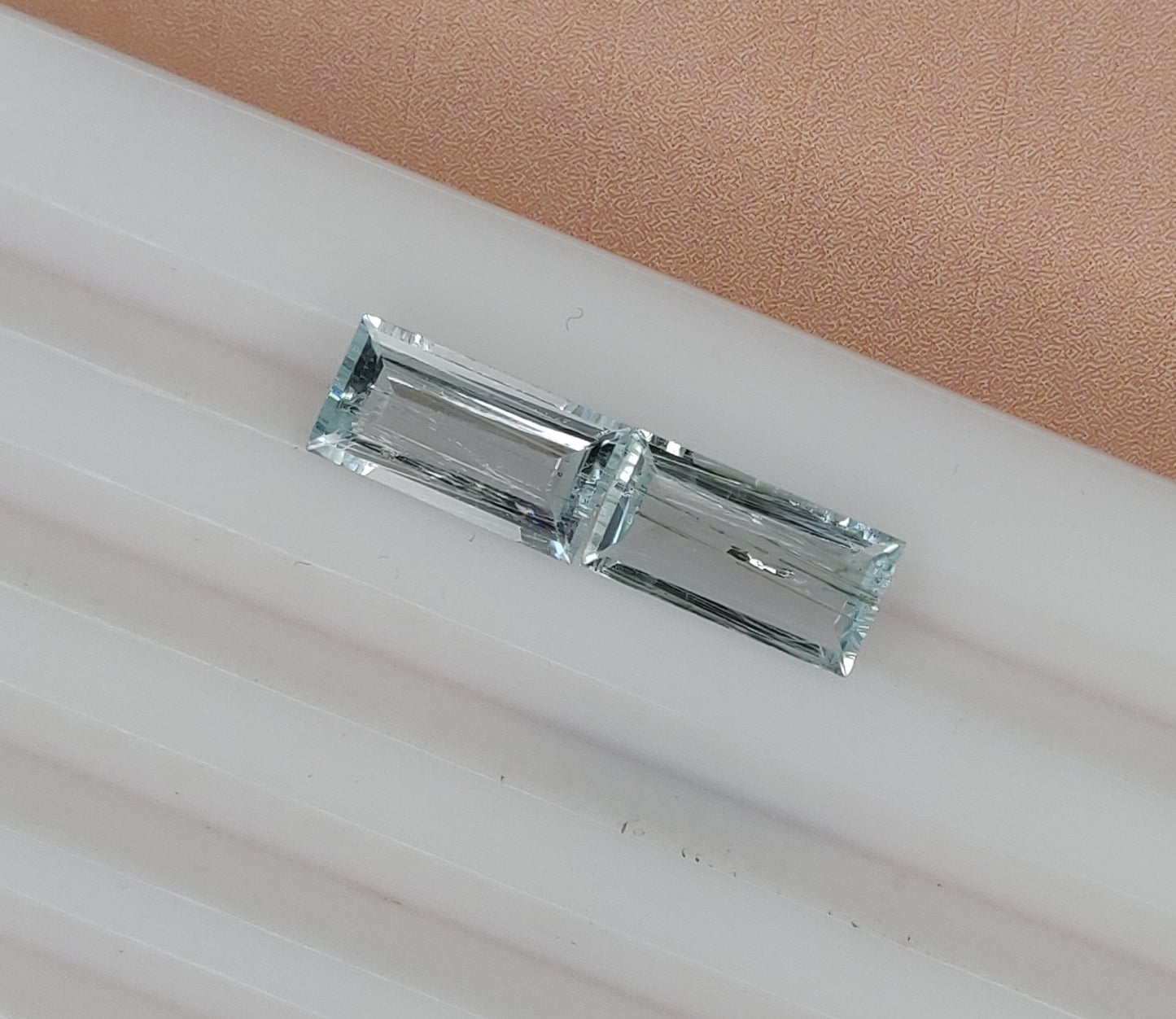 Natural Aquamarine Octagon Shape 4.05cts. Faceted Cut Gemstone March Birthstone AAA Quality Loose Gemstones 6x12mm Jewelry Making Stone