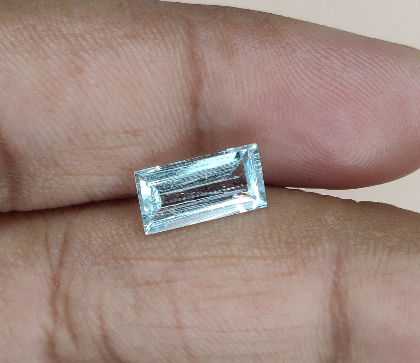 Natural Aquamarine Octagon Shape 4.05cts. Faceted Cut Gemstone March Birthstone AAA Quality Loose Gemstones 6x12mm Jewelry Making Stone