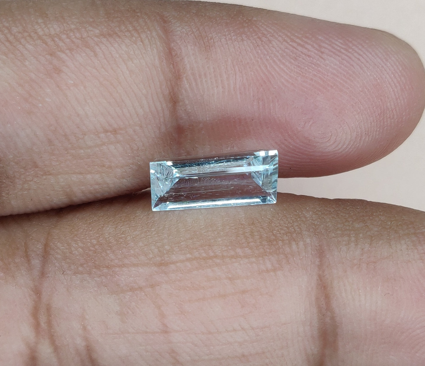 Natural Aquamarine Octagon Shape 4.05cts. Faceted Cut Gemstone March Birthstone AAA Quality Loose Gemstones 6x12mm Jewelry Making Stone