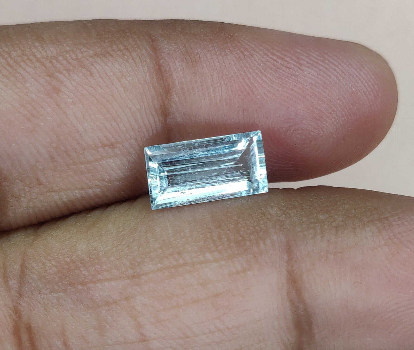 Natural Aquamarine Octagon Shape 4.05cts. Faceted Cut Gemstone March Birthstone AAA Quality Loose Gemstones 6x12mm Jewelry Making Stone