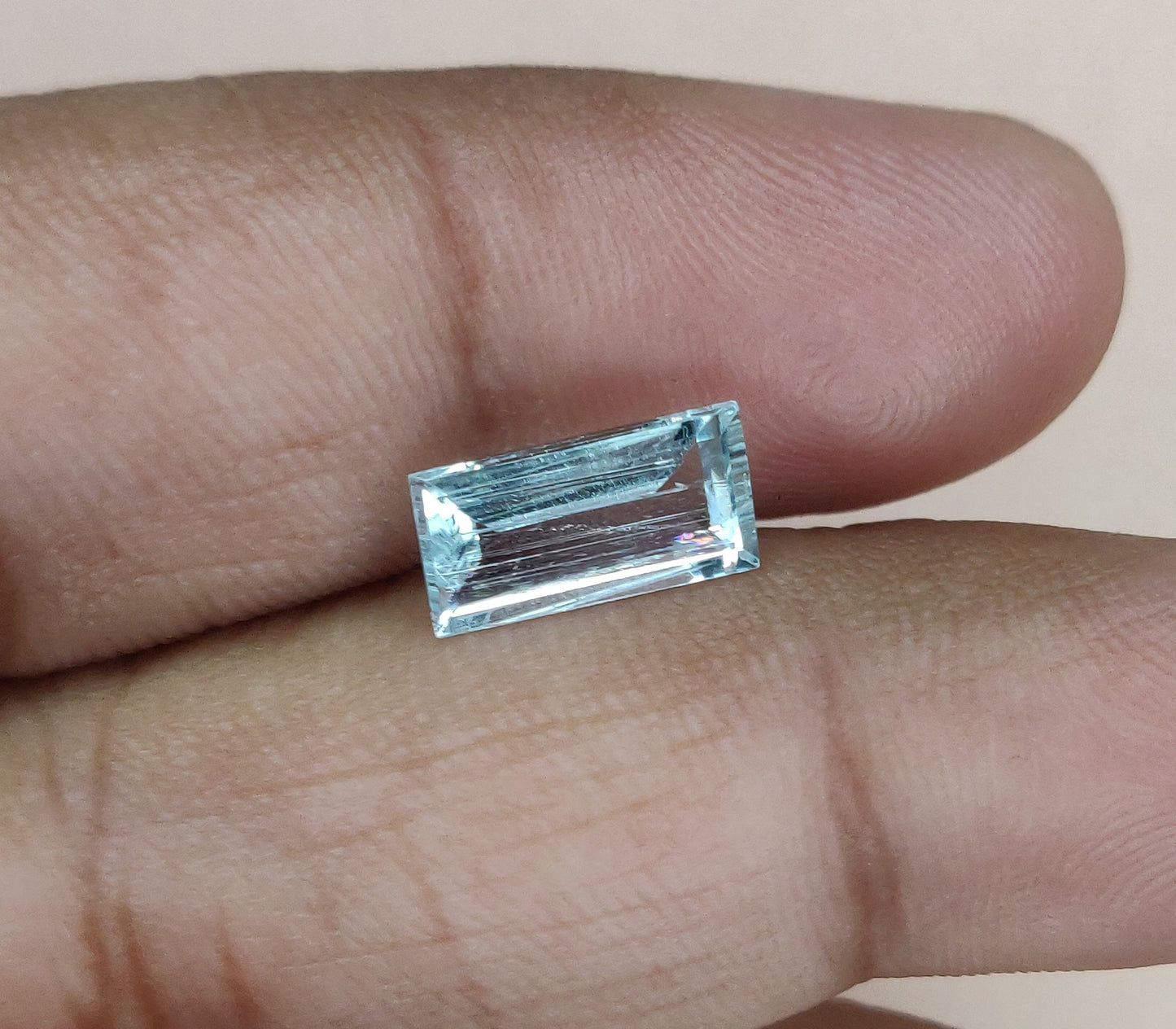 Natural Aquamarine Octagon Shape 4.05cts. Faceted Cut Gemstone March Birthstone AAA Quality Loose Gemstones 6x12mm Jewelry Making Stone