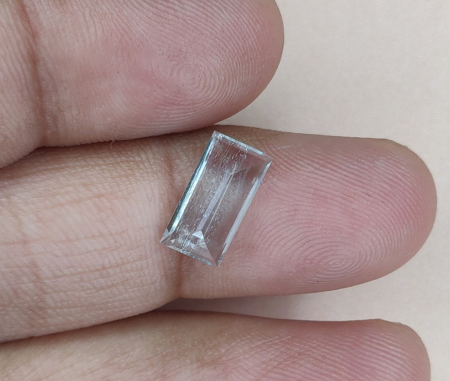 Natural Aquamarine Octagon Shape 4.05cts. Faceted Cut Gemstone March Birthstone AAA Quality Loose Gemstones 6x12mm Jewelry Making Stone