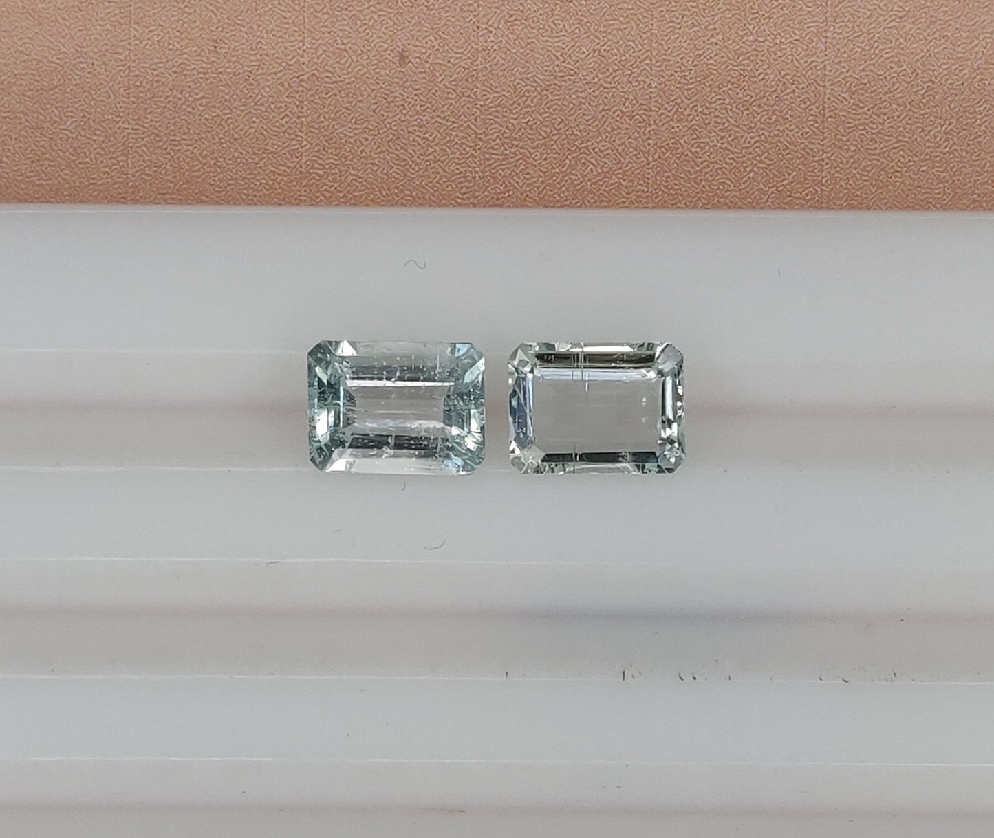 AAA Top Quality Aquamarine Emerald Cut 2.95cts. Loose Gemstones March Birthstone 6x8 mm Aquamarine Earring &amp; Jewelry Making