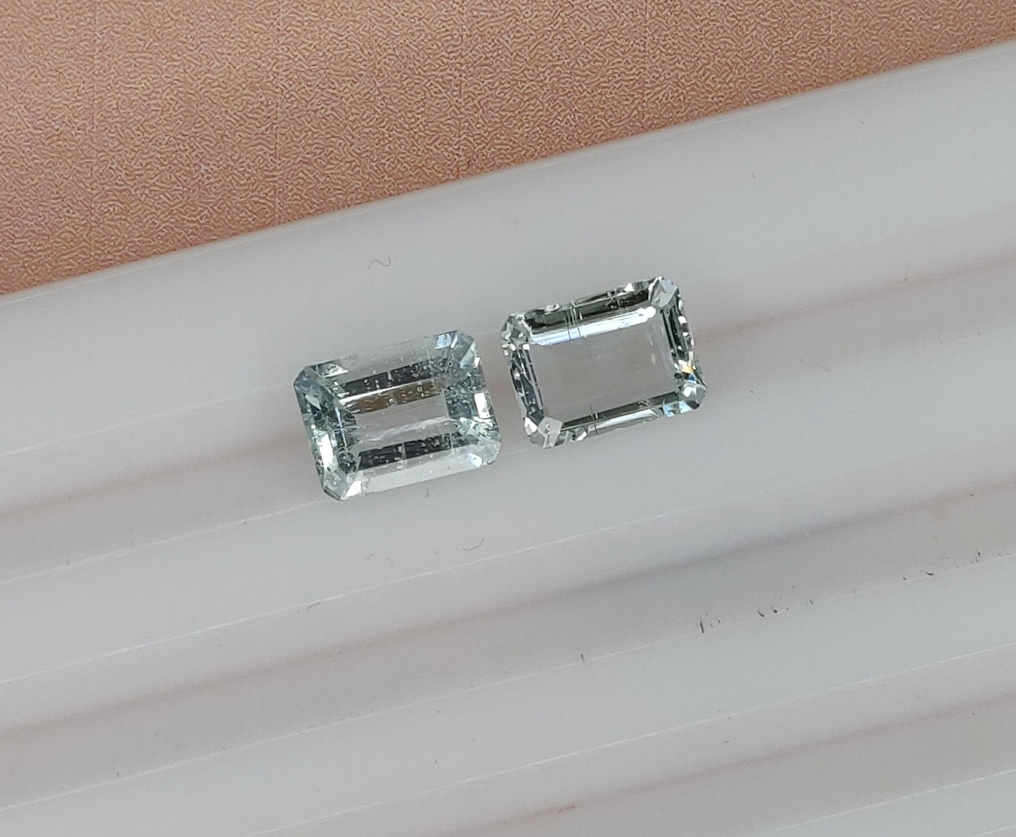 AAA Top Quality Aquamarine Emerald Cut 2.95cts. Loose Gemstones March Birthstone 6x8 mm Aquamarine Earring &amp; Jewelry Making