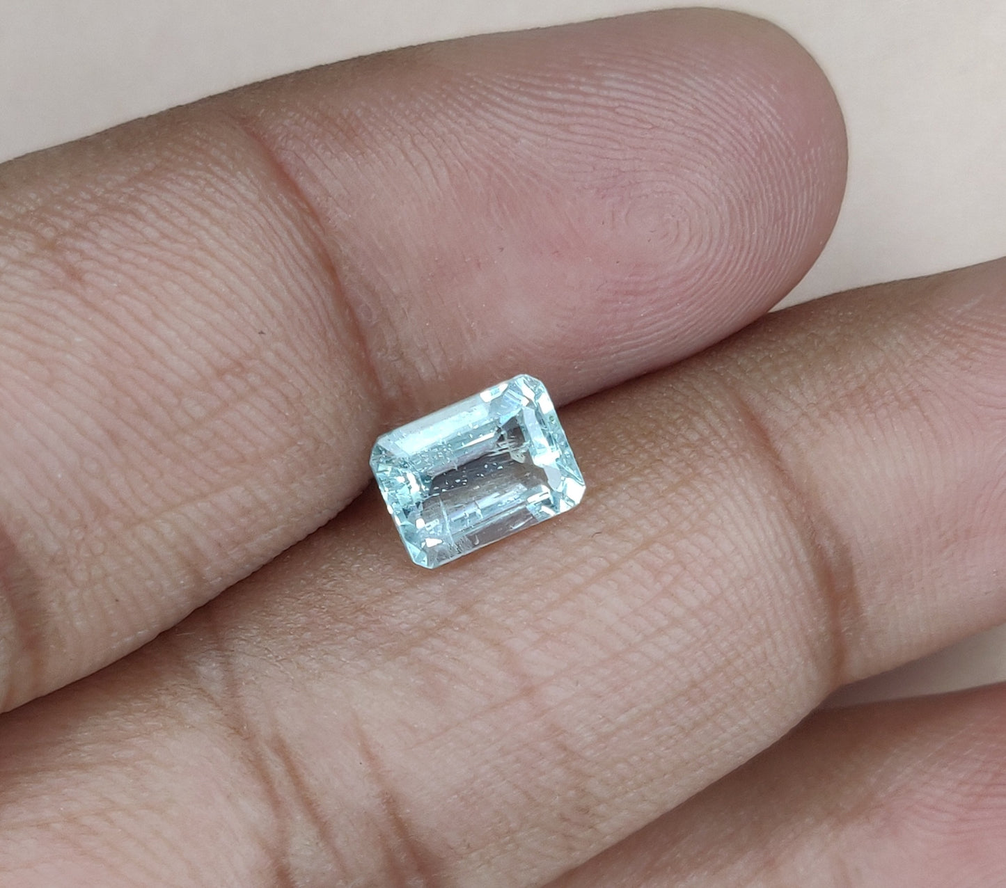 AAA Top Quality Aquamarine Emerald Cut 2.95cts. Loose Gemstones March Birthstone 6x8 mm Aquamarine Earring &amp; Jewelry Making