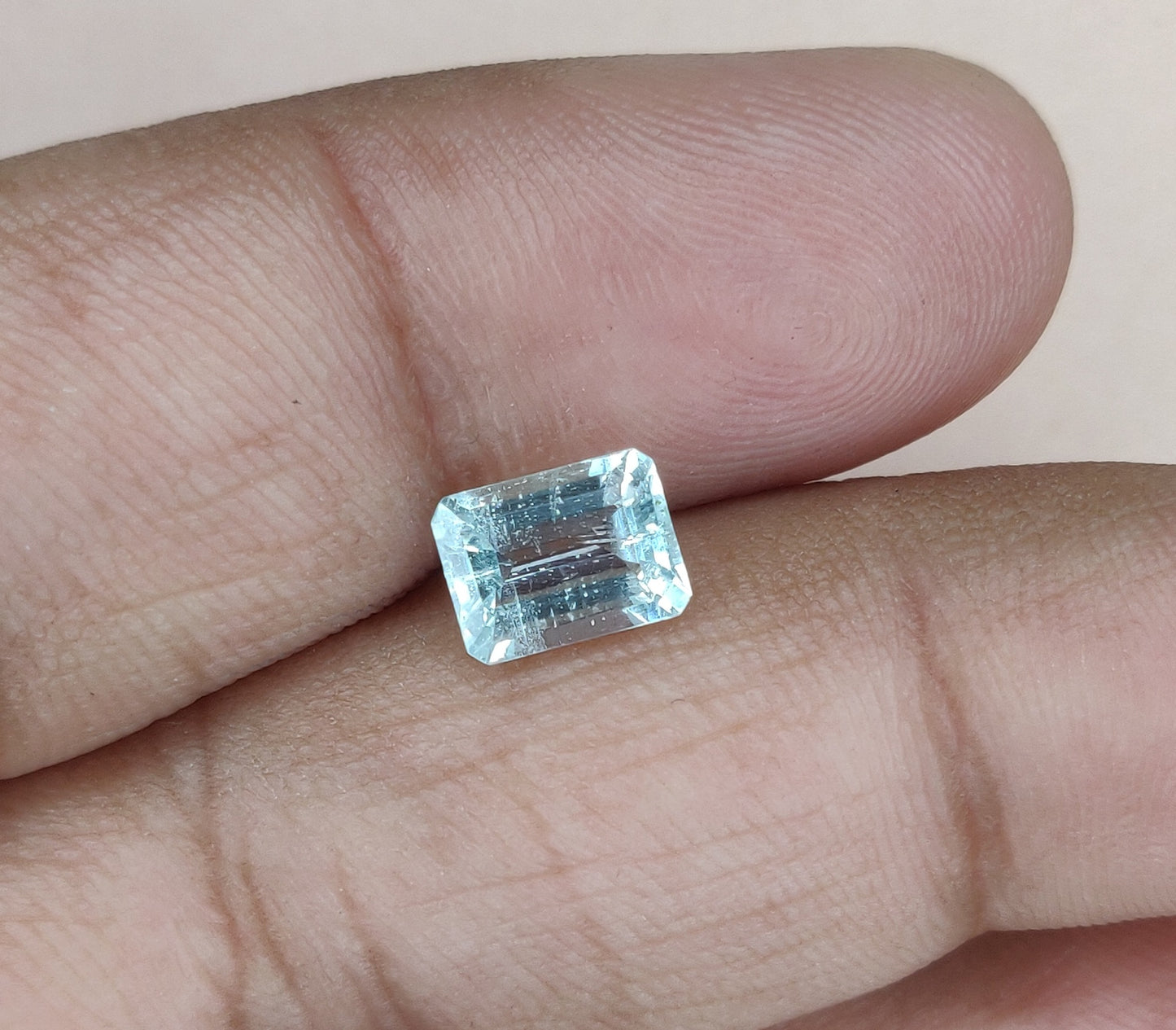 AAA Top Quality Aquamarine Emerald Cut 2.95cts. Loose Gemstones March Birthstone 6x8 mm Aquamarine Earring &amp; Jewelry Making