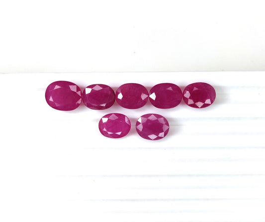 Top Most Quality Natural Ruby Mozambique Heated Oval Shape 8x10mm Loose Gemstones for Jewellery Making