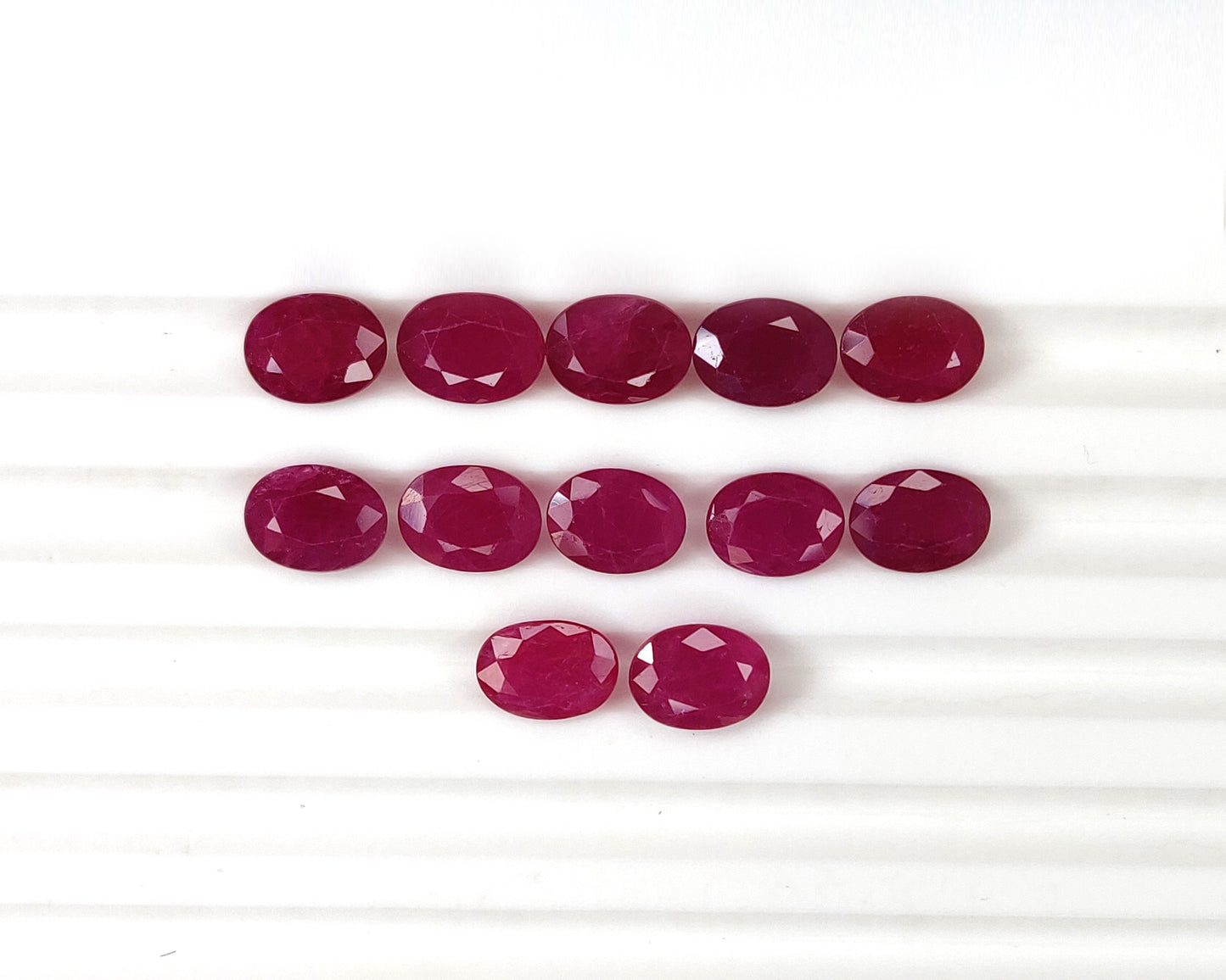 100% Natural Ruby Mozambique Heated 20 Oval Shape 6x8 mm July Birthstone Loose Gemstones for Making Necklace