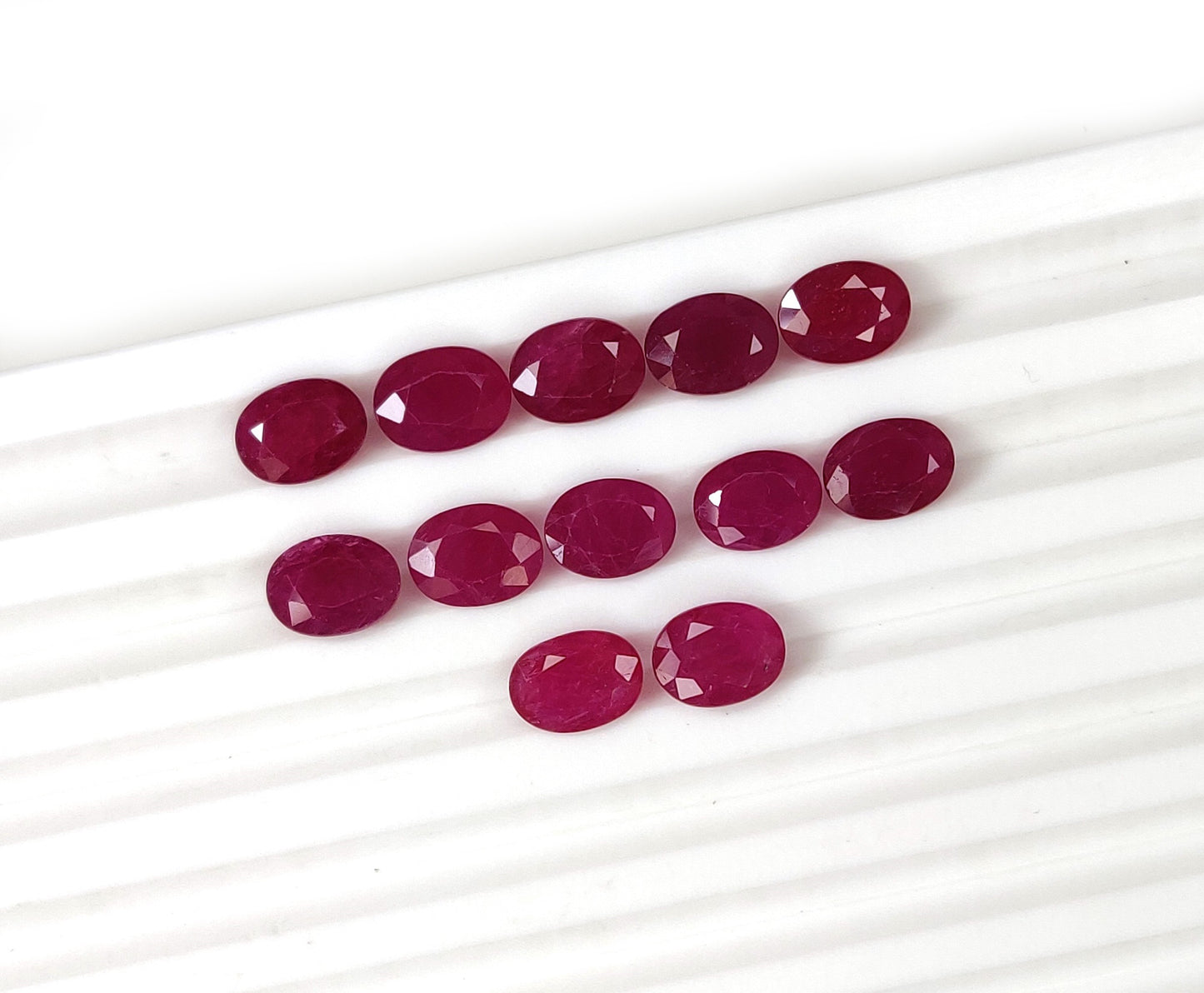 100% Natural Ruby Mozambique Heated 20 Oval Shape 6x8 mm July Birthstone Loose Gemstones for Making Necklace