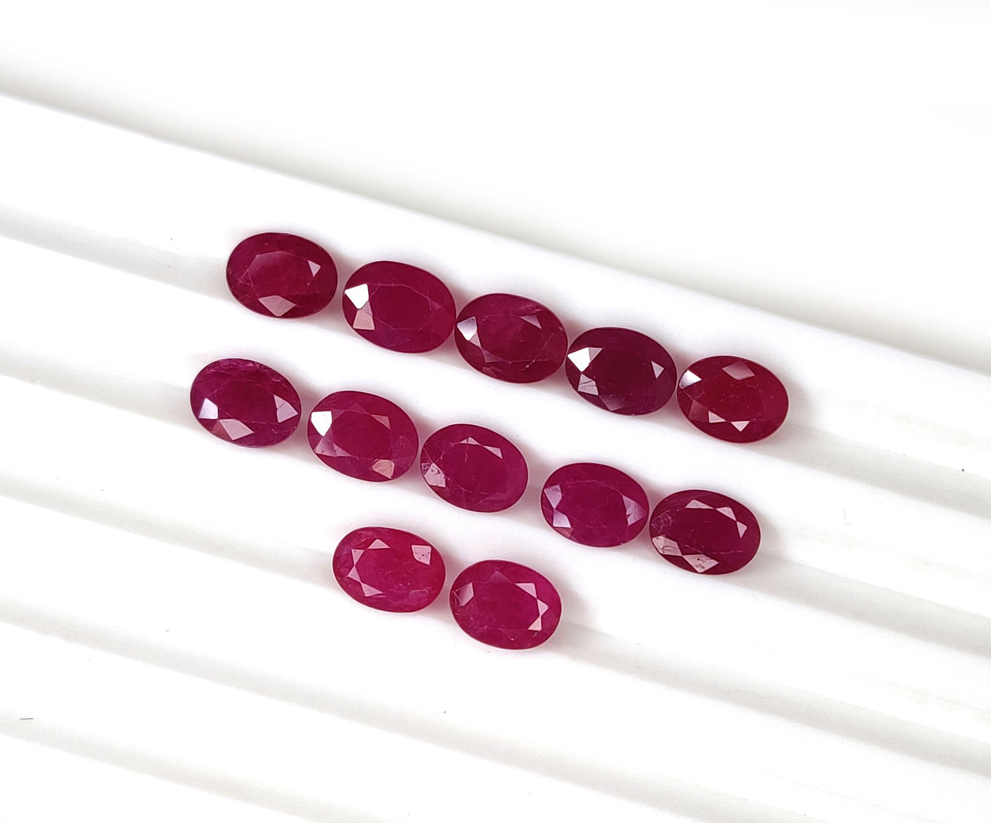 100% Natural Ruby Mozambique Heated 20 Oval Shape 6x8 mm July Birthstone Loose Gemstones for Making Necklace