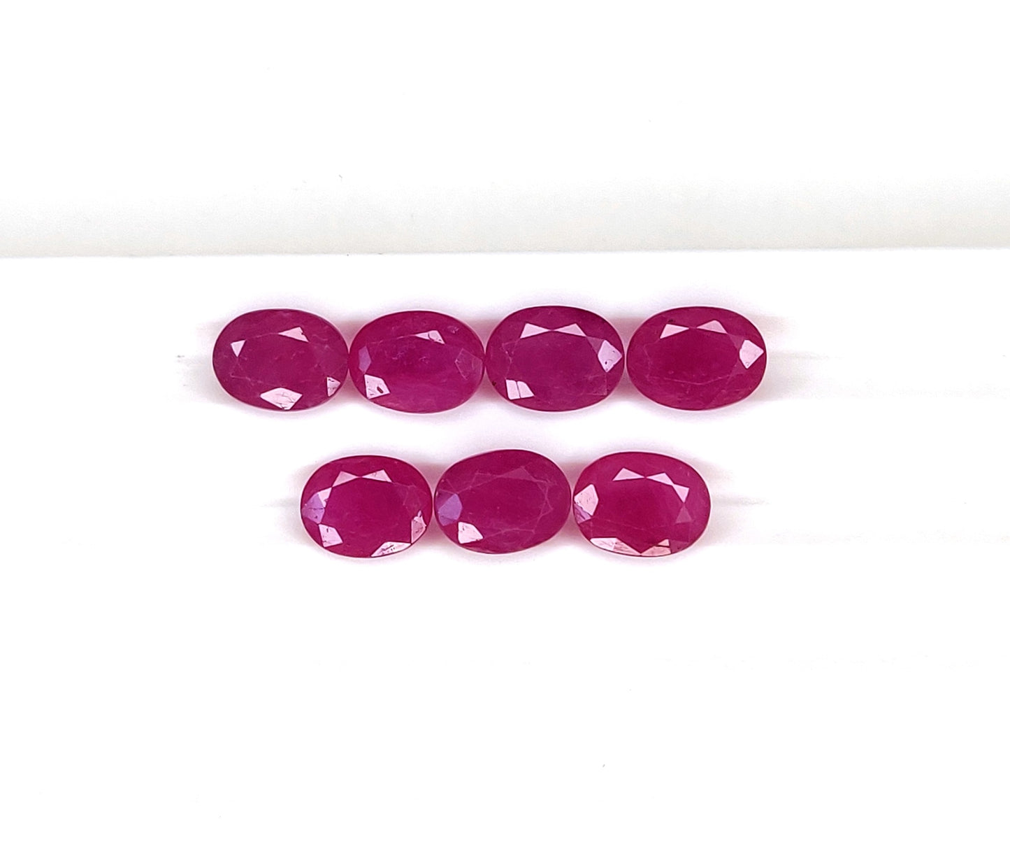 7x9mm 100% Natural Ruby Oval Cut Faceted Loose Gemstones for Necklace Bracelet Making at Best Price