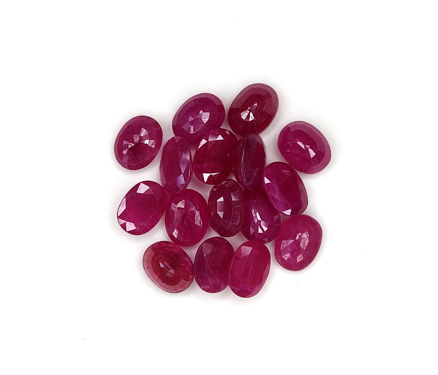 Natural Ruby Fine Quality Oval Cut 7x9 mm Pinkish Red Color Calibrated Loose Gemstones for Jewellery Making